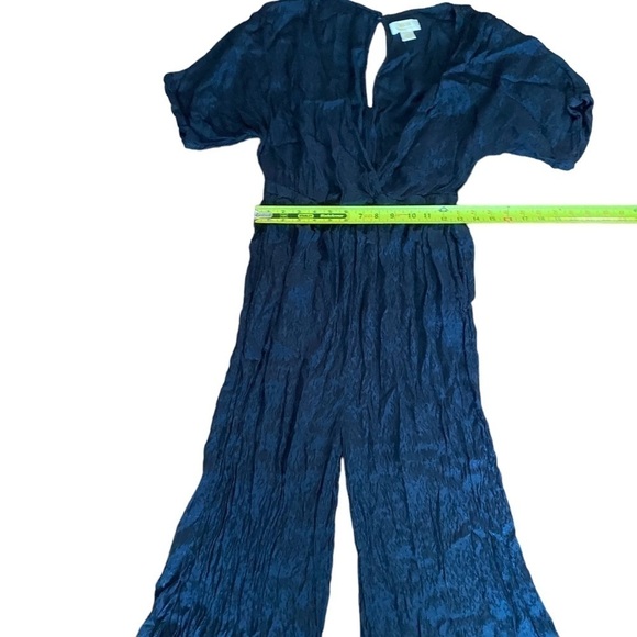 Anthropologie Maeve Jacqueline Jacquard Romper Jumpsuit Navy Blue Size Small - Picture 6 of 13